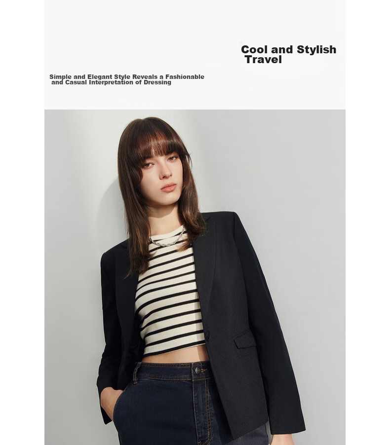 G2000 [Machine Washable/WRinkle-Resistant] Women's Clothing, Same Style As in Department Stores, Autumn And Winter Business Commute Slim-Fit Formal Suit Jacket 2
