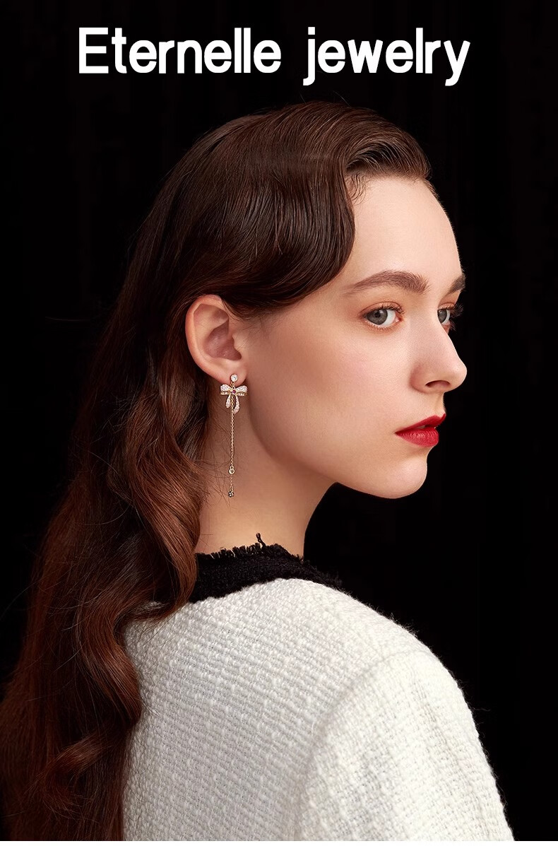 Eternelle French Eternal Original Design Earrings, Elegant Ear Rings, Fairy-Like Tassel Earrings, Birthday Gift for Wome 1
