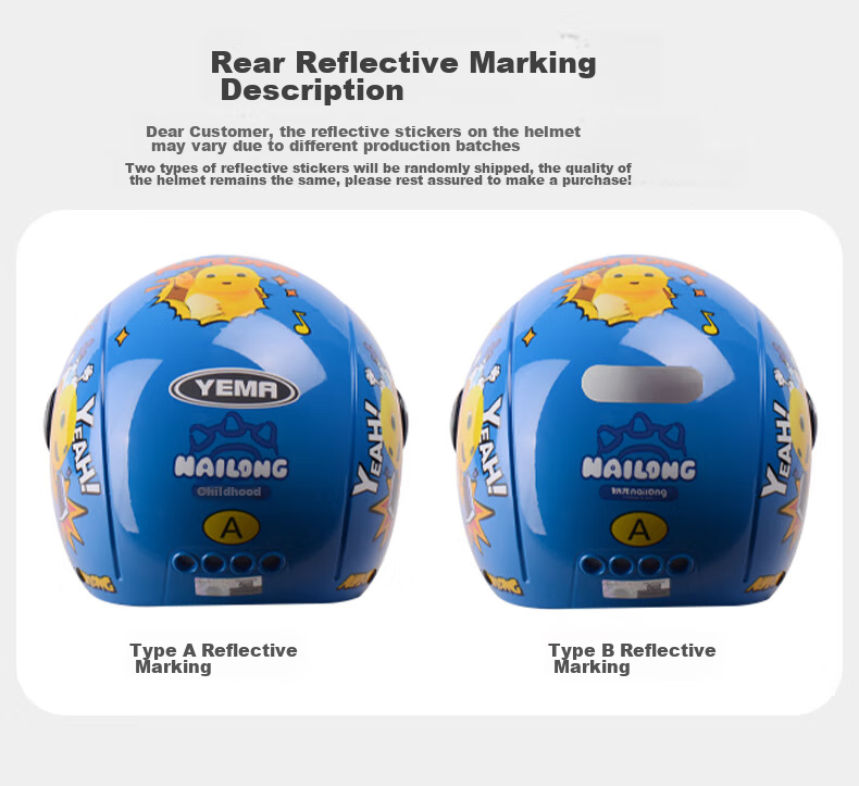 YEMA (YEMA) [Nailong Collaboration] 3C Certified New National Standard 237S Children's Helmet Summer Half Helmet Boys Girls Electric Motorcycle Safety Helmet Pink 16