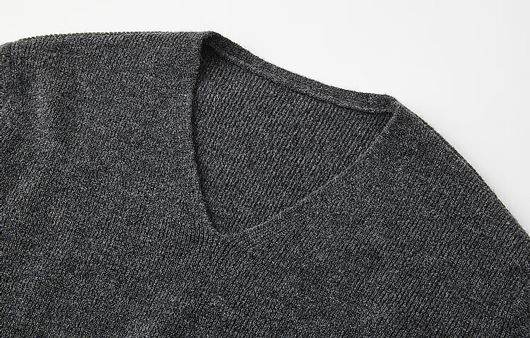 Dme French Ladylike V-Neck Adjustable Elastic Waist Knit Sweater Women's Top, Dark Gray, S 6