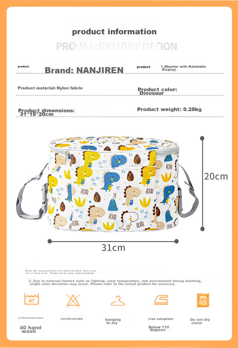Nanjiren Stroller Bag, Carriage Bag, Mommy Bag, Handheld Shoulder Bag, Baby Multi-Functional Outdoor Bag 3