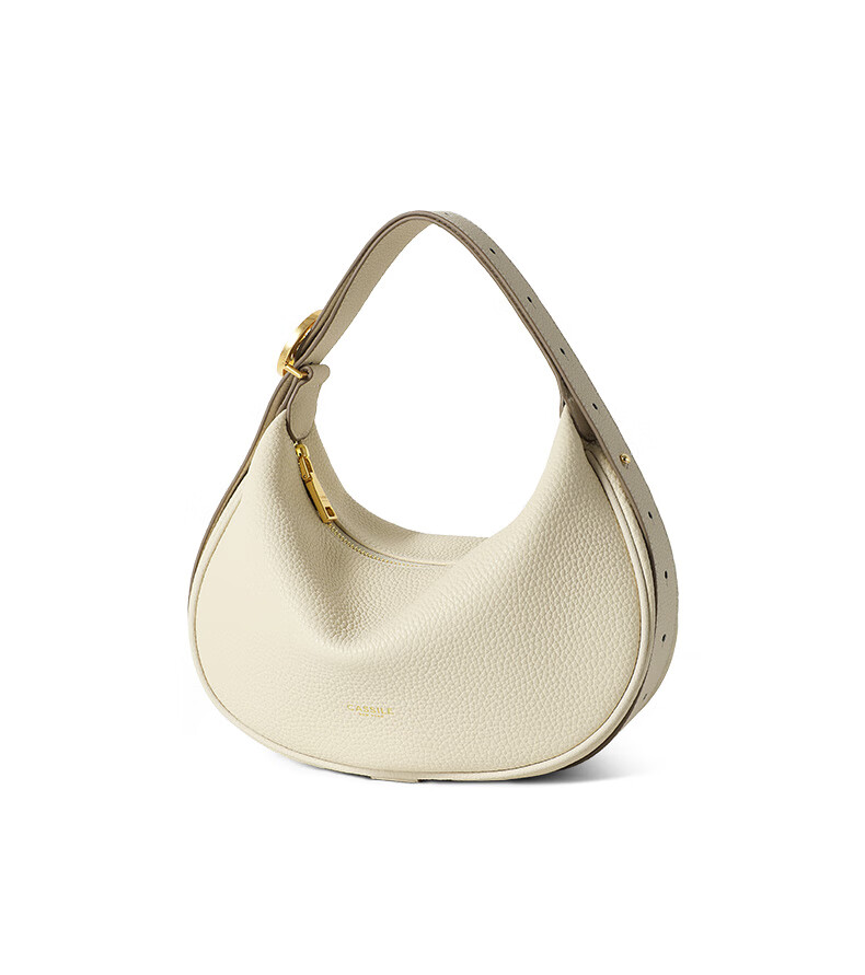 CASSILE Women's Handbag, Top-Grain Leather, Crescent Moon Design, Underarm Crossbody Bag, Practical Gift for Wife on May 20th 24