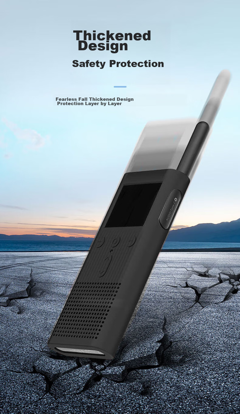 KMaxAI Protective Case for Xiaomi Walkie-Talkie 2S, Silicone Protective Cover, Anti-Fingerprint Frosted Case, Outdoor Protection Simple Solid Color Soft Shell, Black 7