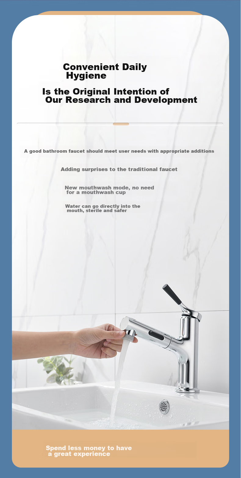ARROW Gun-Gray Basin Faucet, Hot And Cold Washbasin Faucet, Bathroom Pull-Out Faucet AE4175MGG 4