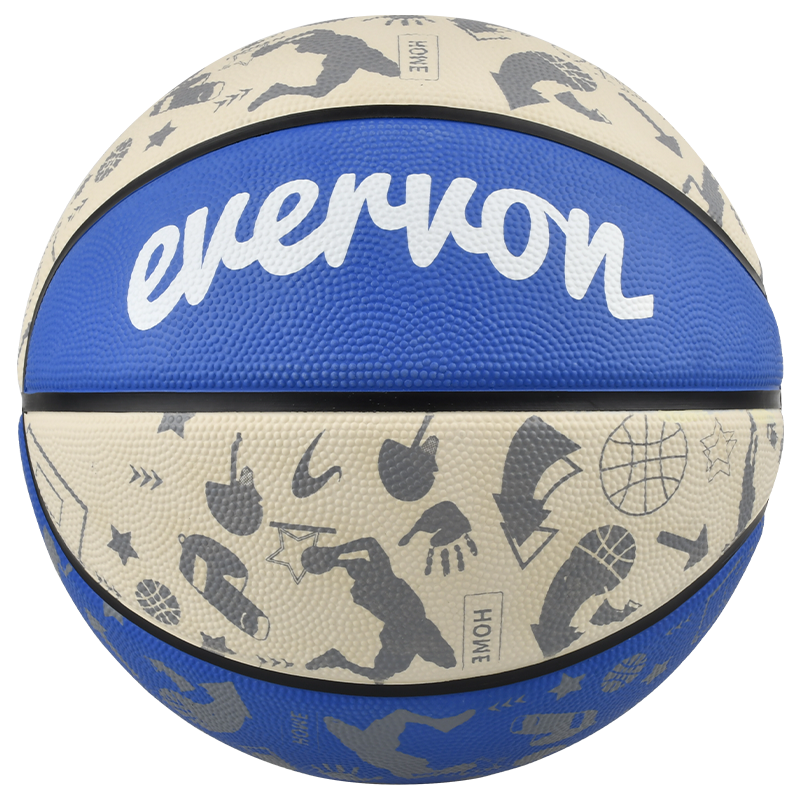 EVERVON Basketball, Non-Slip And Wear-Resistant, for Adults And Children, Competition And Training Use, Size 7 Rubber, School Group Purchase, EBX-7051