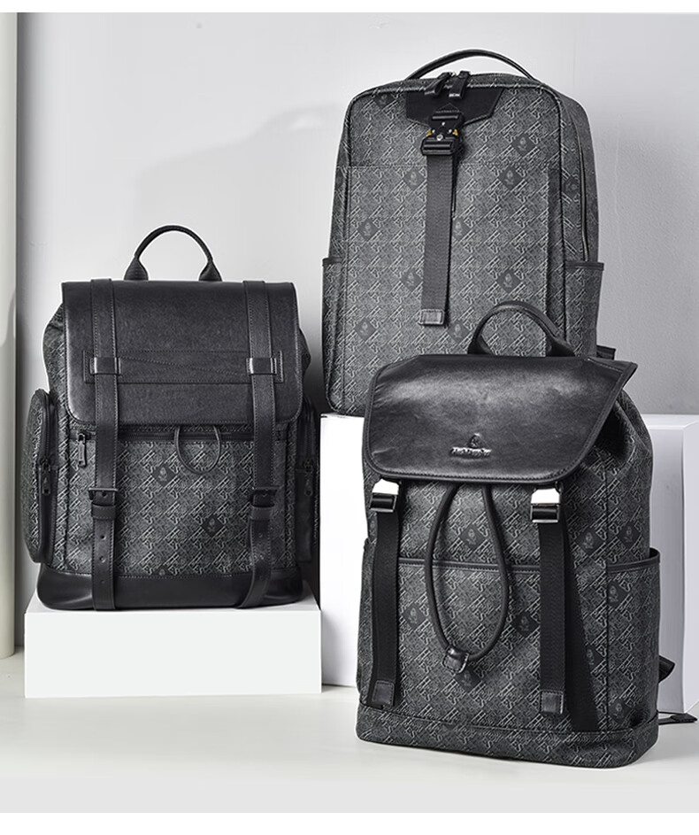 Hush Puppies Men's Backpack, Printed Simple Business Style, Large Capacity 15.6-Inch Laptop Bag, Birthday Gift 2