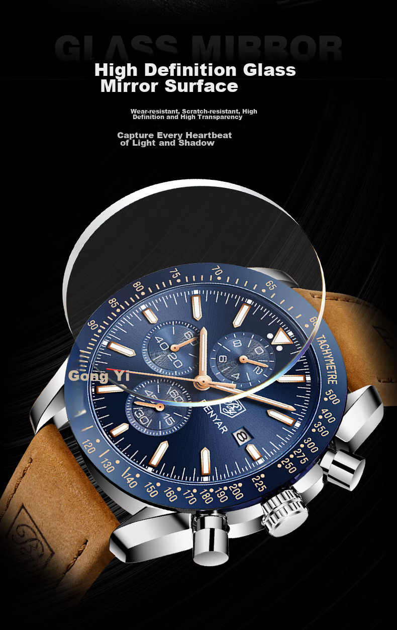 TSAR BOMBA Benyar Men's Quartz Watch Casual Business Self-Gift for Boyfriend, Student Exam Watch Father's Day Gift 8