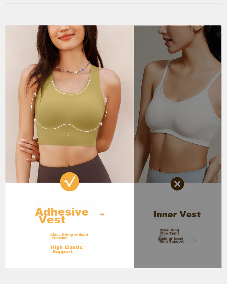 VFU Sports Bra, Comfortable Shock-Absorbing And Anti-Sagging Yoga Wear, Athletic Underwear, Pilates Bra, Sea Rock Color, Size M 6