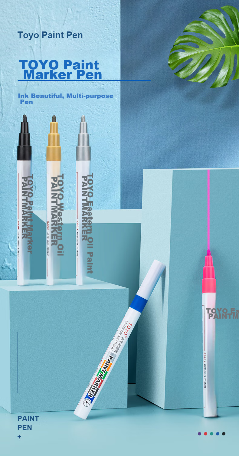 Dongyang SA201, 2.2mm Oil-Based, Paint Marker, Marker Pen, Tire Pen, Sign-In Pen, Multiple Colors Available, Marker Pen, 12 Pieces/box/black 1