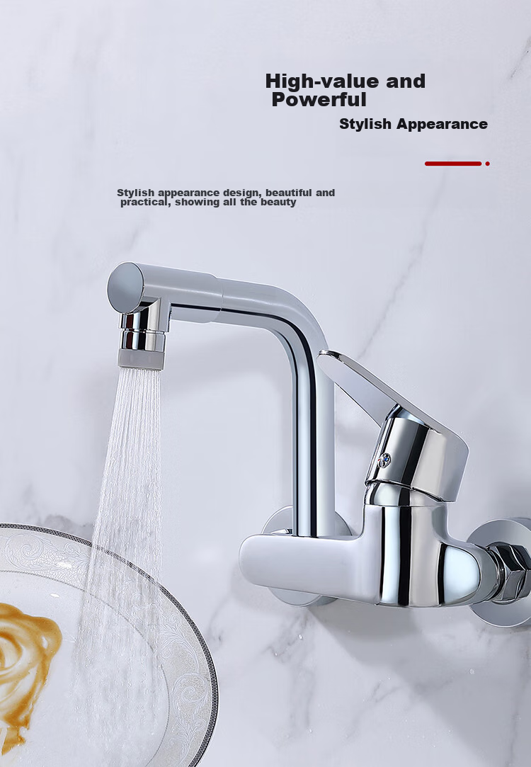 Larsd Wall-Mounted Kitchen Faucet, Hot And Cold Rotatable Sink Mixer Tap for Balcony, LD75032 8