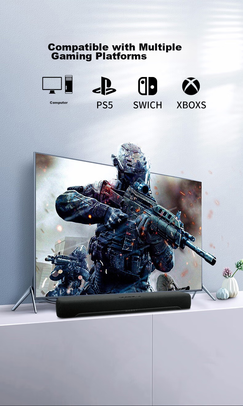 YAMAHA SR-C30A Virtual 5.1 Channel Soundbar, Computer Speaker, Bar Speaker for Home TV, Gaming Speaker 3