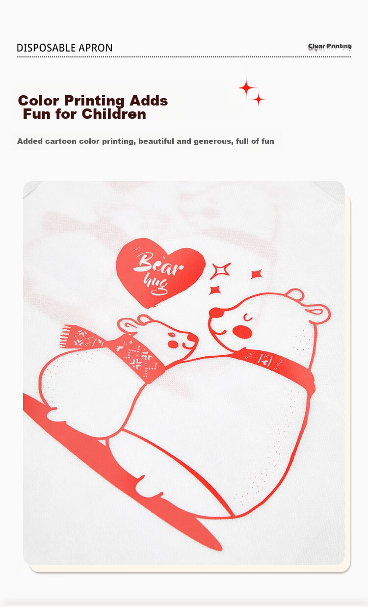 LANZIRAN Disposable Non-Woven Apron for Children And Adults, Hot Pot Oil-Proof Waterproof Bib, Pack of 30 8