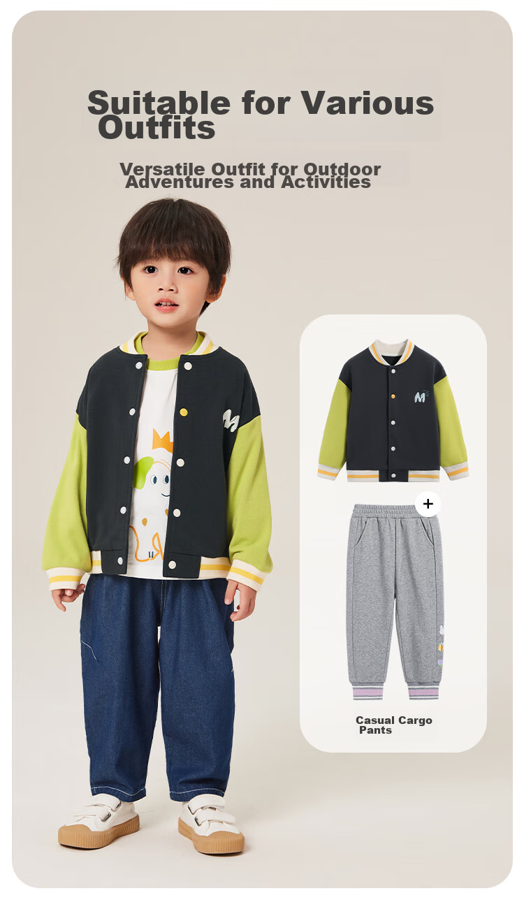 YUZHAOLIN Children's Jacket, Baby Baseball Jacket, Boys And Girls Short Jacket, Toddler Clothing, Cute Animal Zoo Desig 7