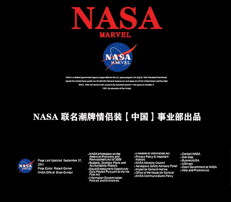 NASA MARVEL Cotton Jacket for Men, Winter Coat, Versatile Thick Warm Puffer Jacket, Reversible Couple's Outfit, Casual Cotton Coat 4
