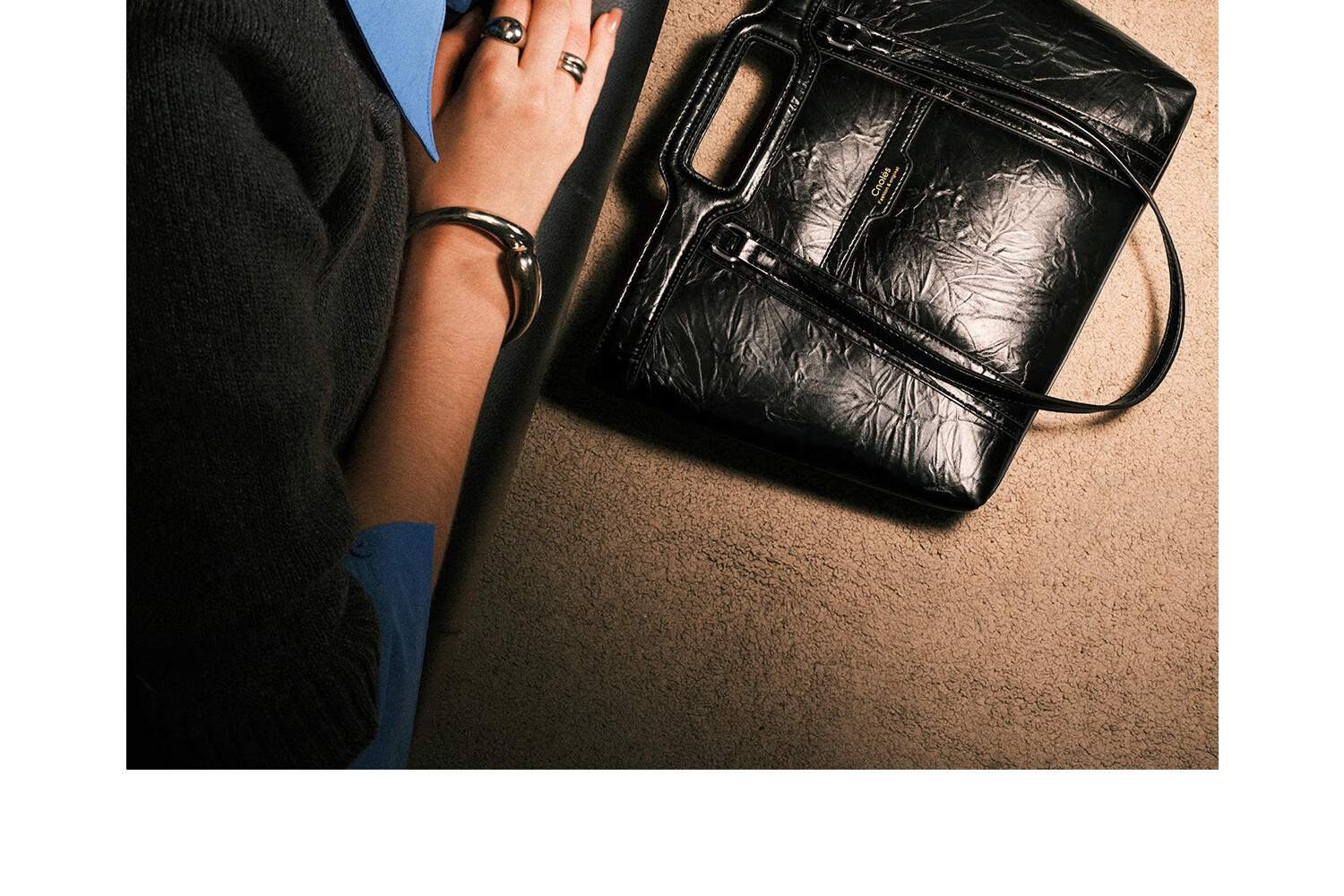Cnoles [Same As Zhang Tianai], Tote Bag for Women, Large Capacity, Commuter Shoulder Bag, High-End Brand, Mo Lan Handbag 4