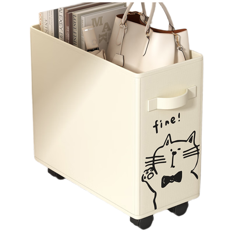 Fanyejia Under-Desk Storage Rack Organizer with Wheels for Office Desk, Small Cart for Workstation, Backpack Storage Trolley for Dormitory