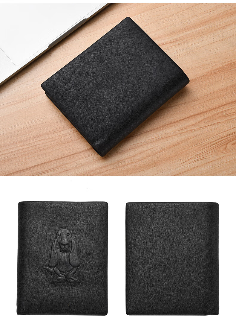 Hush Puppies Wallet, Men's Top-Grain Leather Genuine Short Casual Simple Wallet, Gift Box Set, Birthday Gift for Boyfriend 13