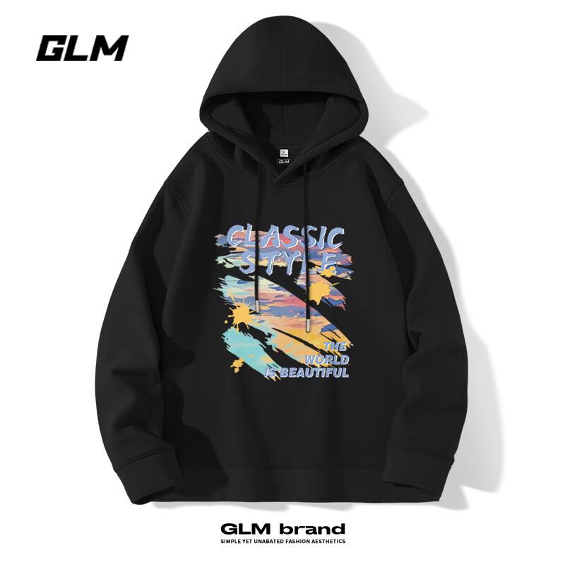 GLM Men's Sweatshirt, Classic Basic Style, Solid Color, Casual Round Neck, Loose-Fitting Top, Versatile Everyday Wear, Men's Clothing 17