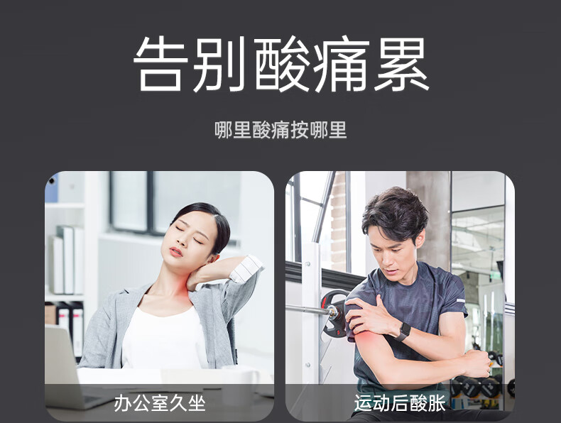 AUX Massage Gun, Fascia Gun for Muscle And Neck Massage, Gift for Men And Women, Calf And Waist Massager, Father's Day And Mother's Day Gift for Parents, Valentine's Day Gift for Couples 2