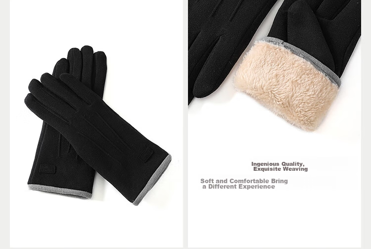 JIUMU Warm Gloves for Men, Winter Thickened Fleece-Lined, Suitable for Cycling And Driving, Windproof And Cold-Resistant, Touchscreen Compatible 9