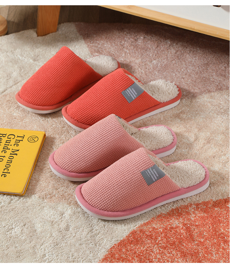 CARTELO Cotton Slippers for Women, Winter Indoor Floor Slippers, Warm Furry Postpartum Shoes for Women, 0625A 15