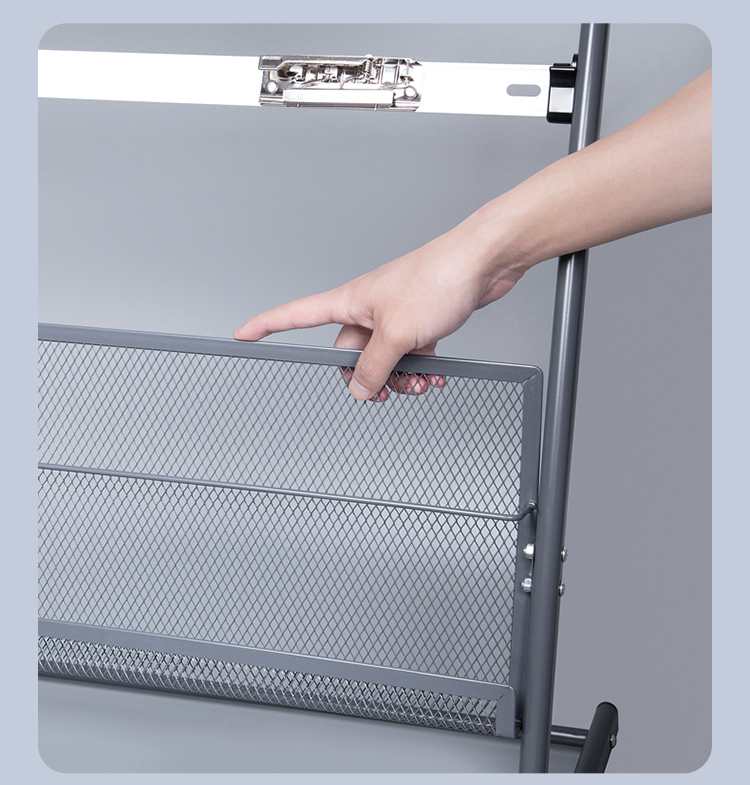 GuangBo Single-Grid Metal Magazine Rack, Brochure Display Stand, Floor-Standing Information Rack, Office Storage Shelf, Height 0.78 Meters, S42003 9