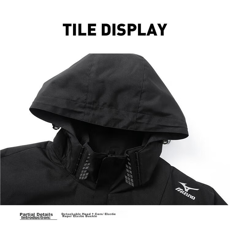 MIZUNO Outdoor Casual Jacket Unisex Spring Autumn Lightweight Windproof Waterproof Couple Coat RTA2CC3103 20