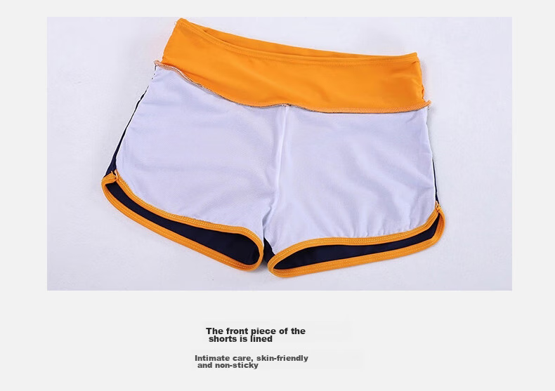 LangSha LangSha Women's Two-Piece Swimsuit Set, Conservative Style, Tummy Control, Slimming Effect, Instagram-Inspired Design, Suitable for Hot Springs, Bright Orange Color, Size L 22