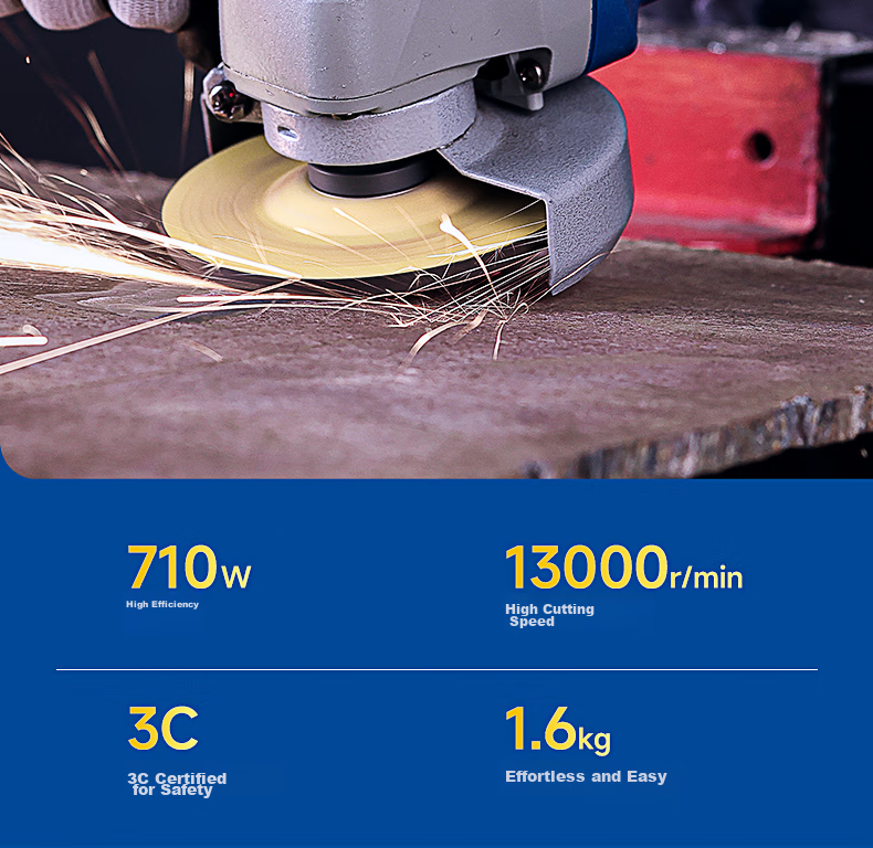 Dongcheng Angle Grinder WSM710-100, Hand Grinder, Polisher, Sander, Cutting Machine, Power Tool 2