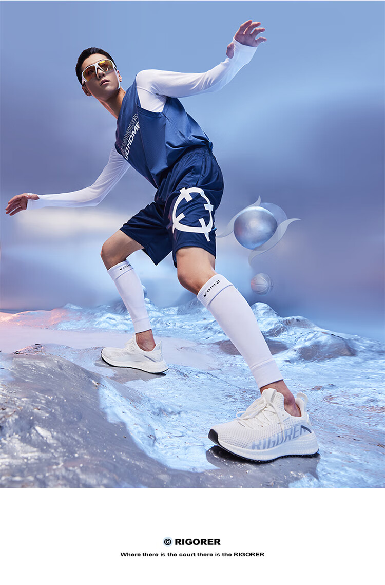 RIGORER Zongzilong Same Style Training Running Fitness Breathable Quick-Dry Knit Pants Z122211522 Pure Black 2XL 16