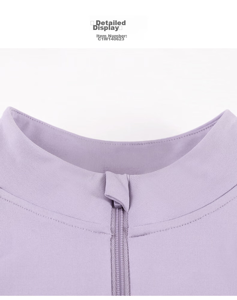 CAMEL Thin Fleece Sports Top for Women, Stand-Up Collar Long Sleeve Running Fitness T-Shirt C1W14L0623 Peach Pink S 37