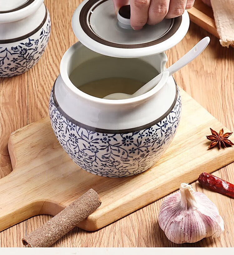 Jingmao Glass Oil Bottle Set of 7 - Condiment Jars for Seasoning, Salt, Sauce, Soy Sauce 3