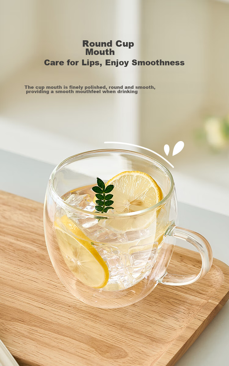 JD Original Glass Cup, Double-Layer Tea Infuser Mug, Heat-Resistant High-Temperature Coffee Water Cup, 300ml 7