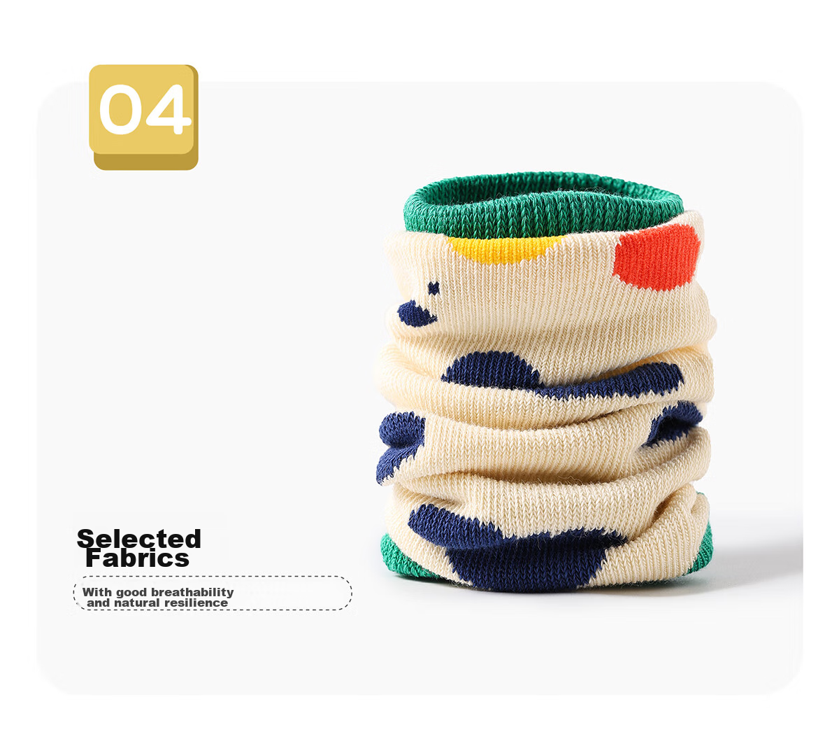 Banbi Children's Socks, Autumn And Winter Trendy Socks for Boys, Spring And Autumn Seamless Mid-Calf Socks for Older Children, BB2474, Size 18-20 20