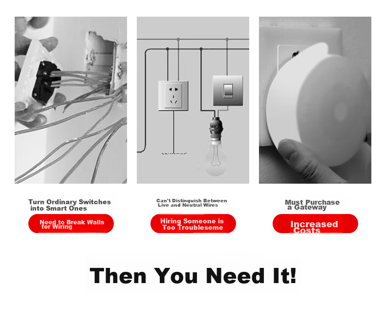 Xiya XYKGJL Smart Switch, Wireless Remote Control for Home Use, No Wiring Required, Remote Control Light Switch Device 5