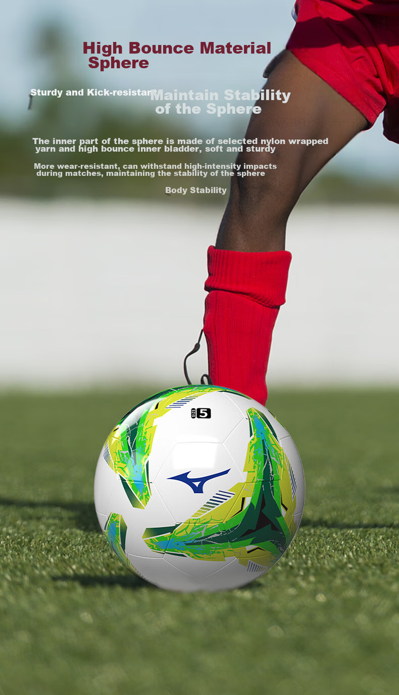 MIZUNO Soccer Ball for Children Size 4, Beginner's Ball for Elementary School Students' Physical Education Class, Specialized Ball for Middle School Entrance Exam, World Cup Professional Match Training B01 Gree 7