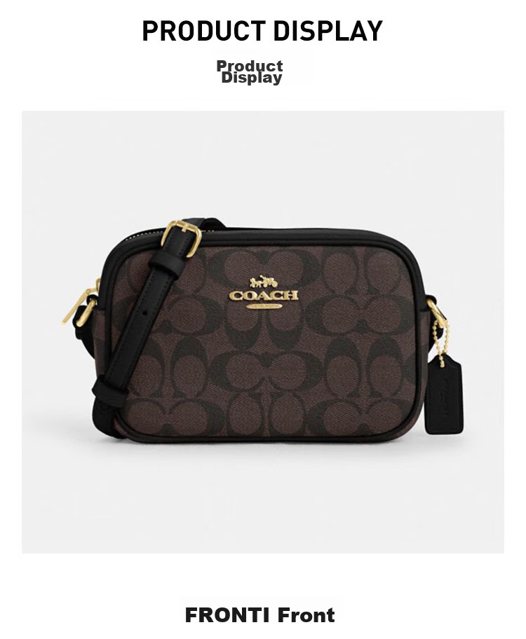 COACH [Brand Direct Supply], Women's JAMIE Small Crossbody Camera Bag, Dark Brown And Color Block CQ874, New Year Gift 5