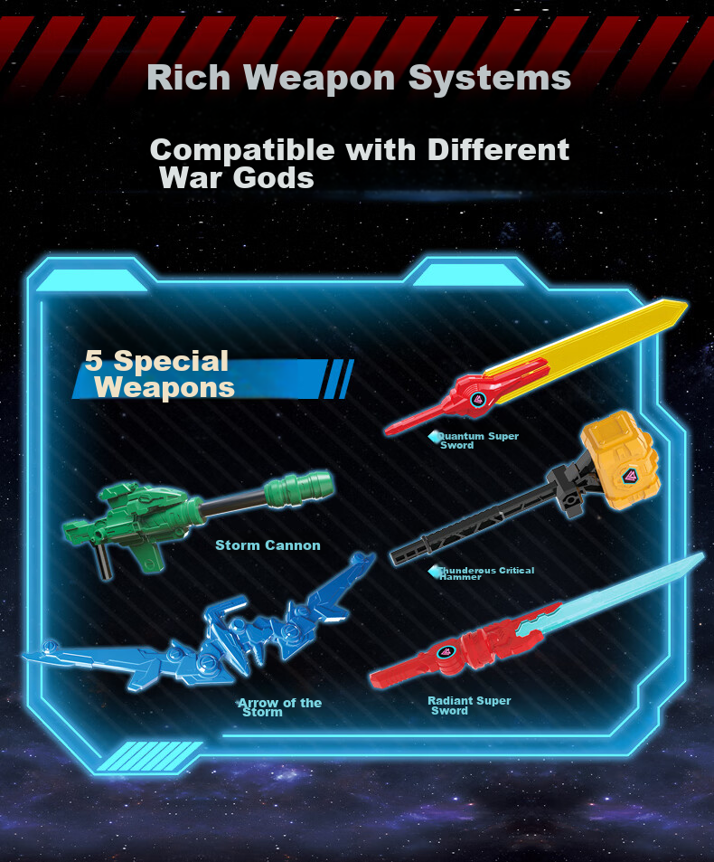 AULDEY Quantum Squad Transforming Robot Super Combination Mecha Supersonic War God Children's Toy Children's Day Gift 23