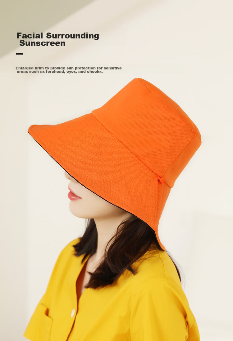 JIUMU Sun Protection Hat for Women, Sun Visor Cap, Fisherman Hat, Summer Outdoor Face-Covering UV-Resistant Hat 4