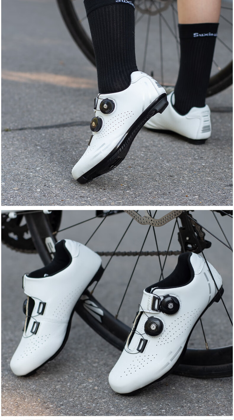 ROGTYO Road Bike Locking Shoes for Men And Women, Professional Cycling Shoes with Breathable Design for Mountain And Road Bikes 16