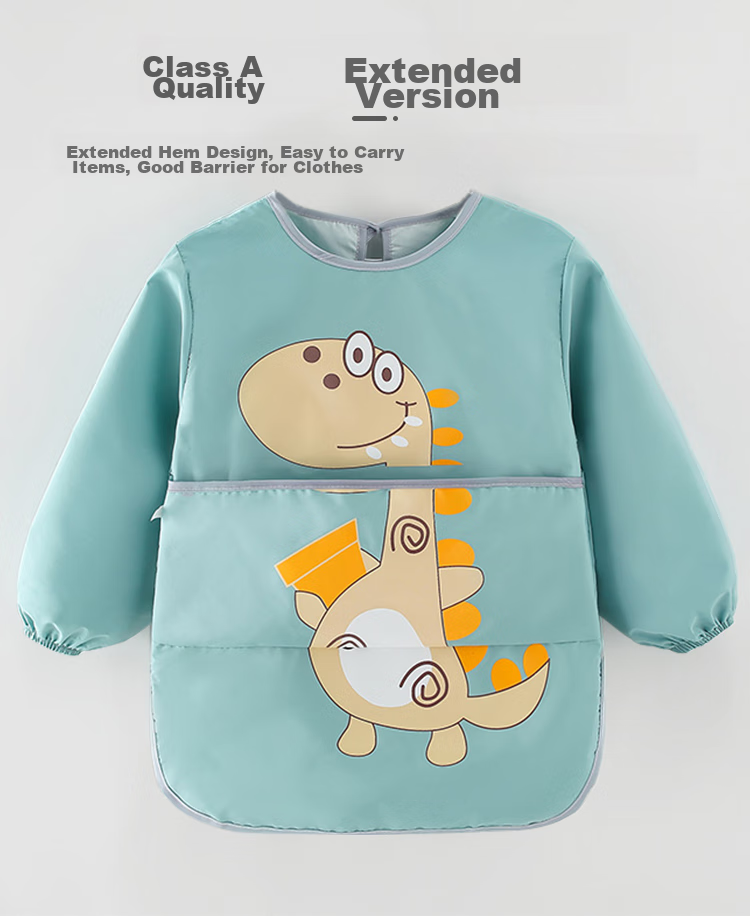 9I9 Baby Romper, Crawling Suit, Anti-Dirt Infant Bodysuit, Water-Resistant Protective Clothing, Dinosaur A126 5