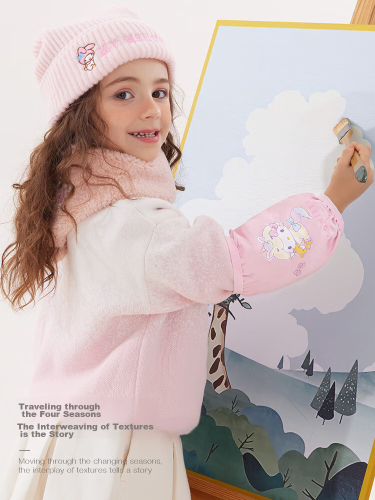 Hello Kitty Children's Arm Sleeves, Girls' Waterproof And Dirt-Proof Arm Covers, Toddler Baby Student Drawing Eating Sleeve Protectors TXT9268 6