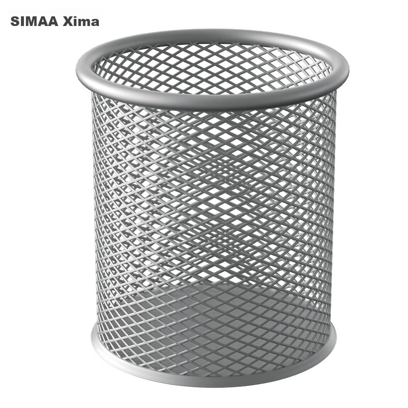 SIMAA Органайзер для настольных принадлежностей, металлический, серебристый