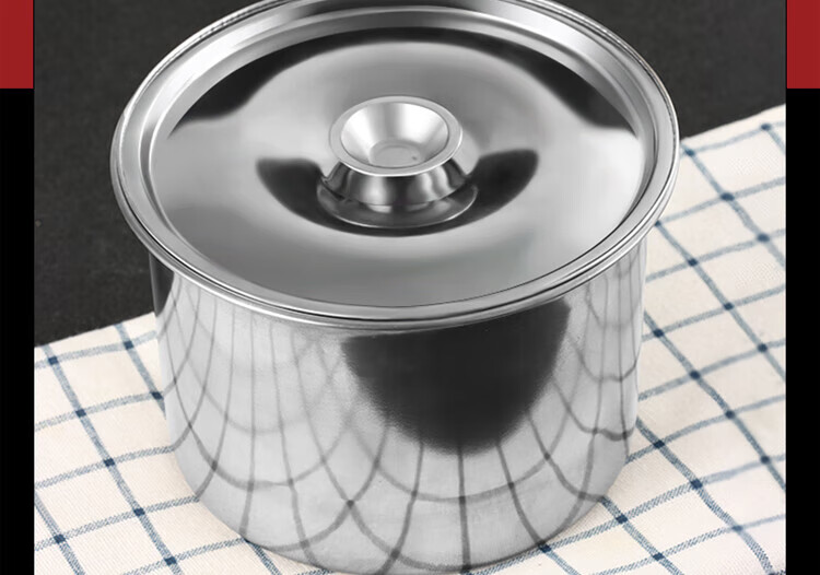 Baijie Seasoning Container, Stainless Steel Condiment Jar, Spiced Bowl with Lid, Thickened Lard Canister, Condiment Bucket, Oil Basin, Seasoning Pot 5