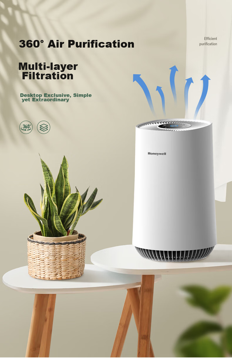 Honeywell Air Purifier for Home, Study, Office, Formaldehyde Removal, Odor Elimination, Secondhand Smoke, Desktop-Specific Purification Device KJ205F-PAC000AW 4
