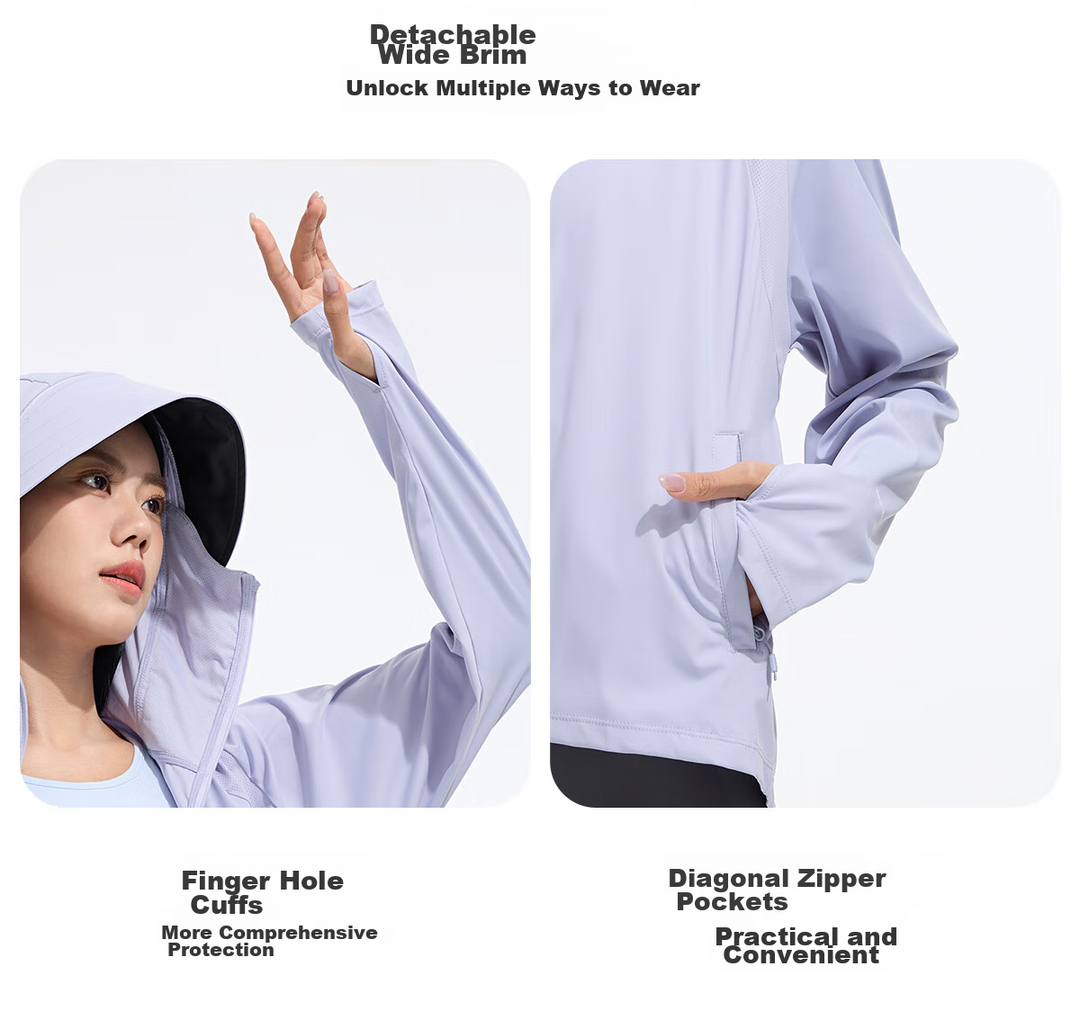 CAMEL [Panda Collaboration], Cool White Outdoor Sun Protection Clothing for Men And Women, UV-Resistant Ice-Cool Sun Protection Garment 40