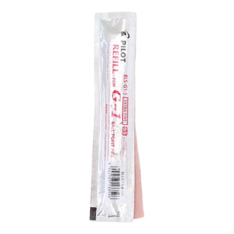 PILOT Pen Refills, 0.5mm Gel Ink, Bullet Tip, Signature Pen Refills for Writing Practice, Quick-Drying (Compatible with G1/G3), BLS-G1 Red, Pack of 6