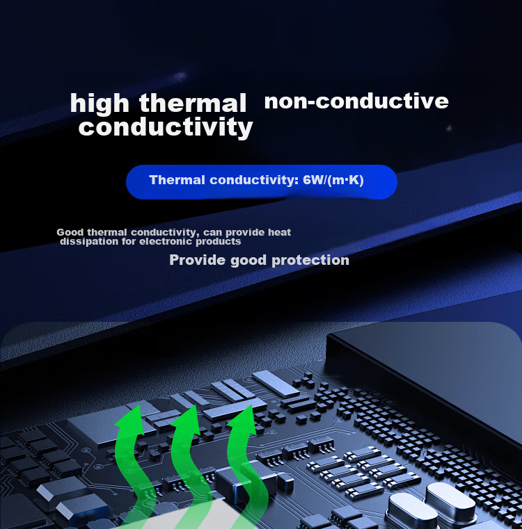 NVV M.2 SSD Thermal Paste, Heat Dissipation Silicone Pad, Thermal Conductive Silicone Gasket for SSD North Bridge, TC-615X Thermal Conductivity 6.0W 5