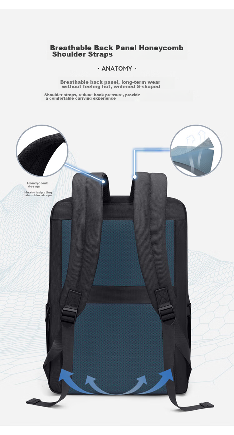 GOLF Backpack for Men, Business Travel Bag, 15.6/16 Inch Laptop Bag, Water-Resistant, Suitable for Business Trips And Commuting, Men's Backpack 12