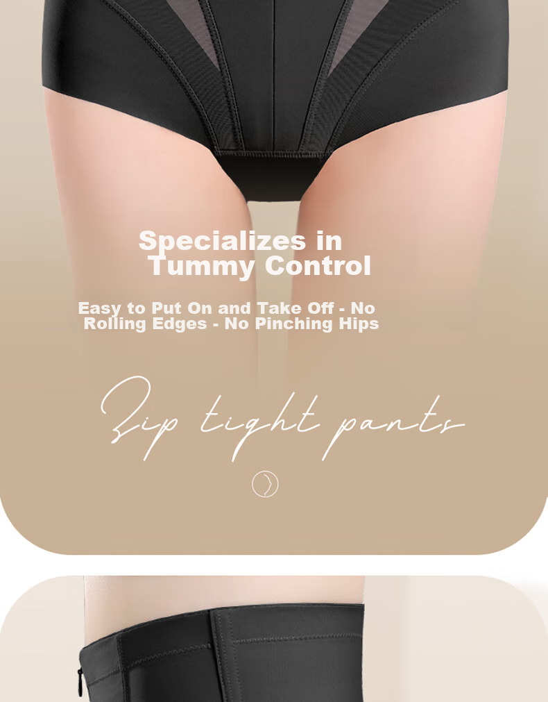 Bejirog Summer Thin Tummy Control Pants, High-Waisted Shaping And Butt-Lifting Underwear for Women, Postpartum Waist Slimming Safety Shorts 2
